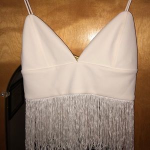 Off white Fringe crop too